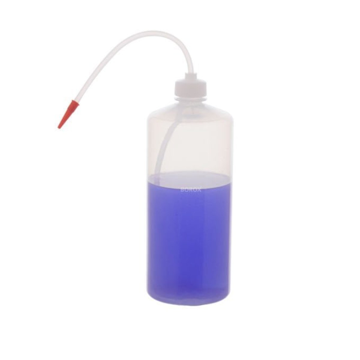 Borox Piset 1000 ml - Renkli Yıkama Şişesi - Şeffaf - PE Plastik Uzun Form