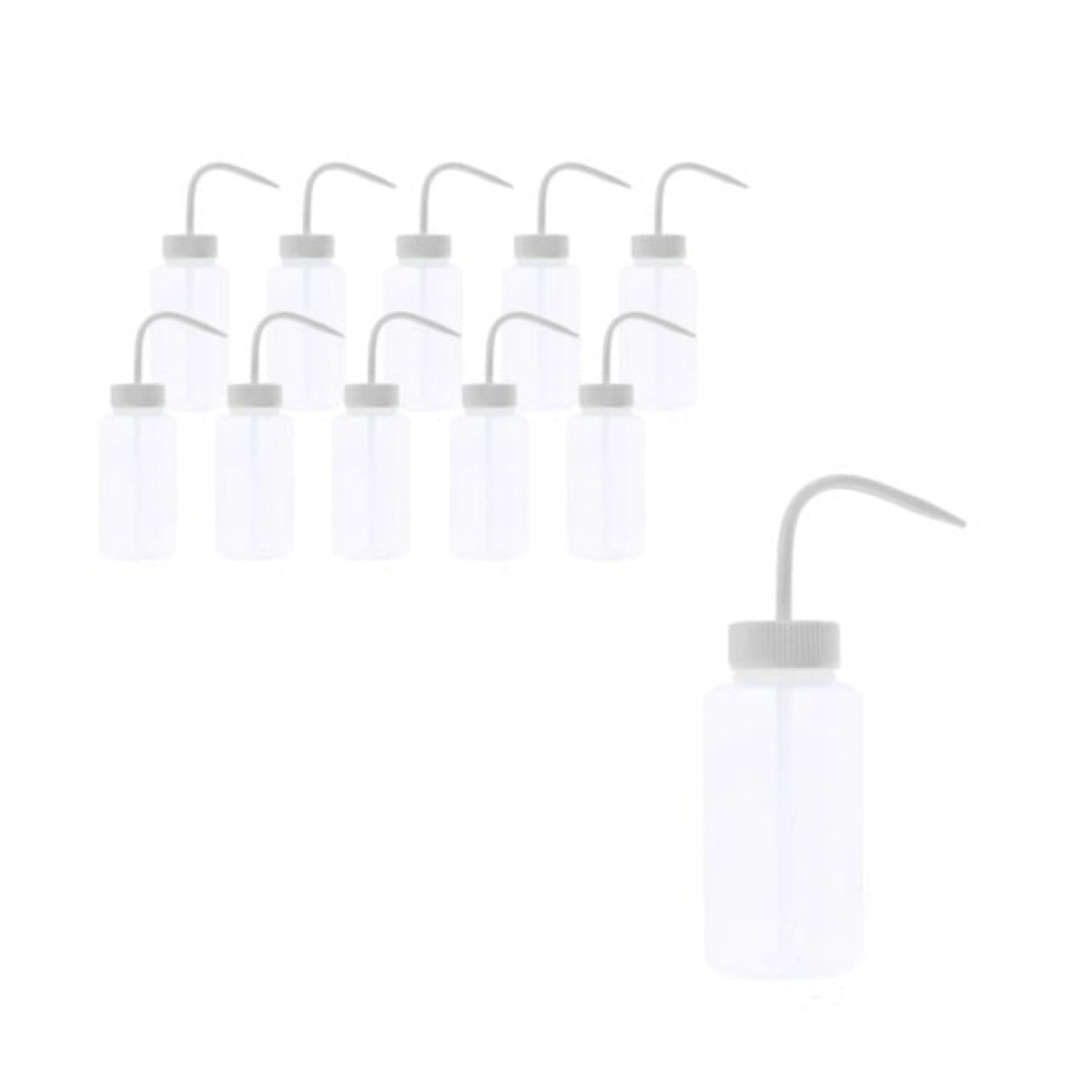 Borox Piset 500ml - Yıkama Şişesi - Geniş Boyun White 10pcs