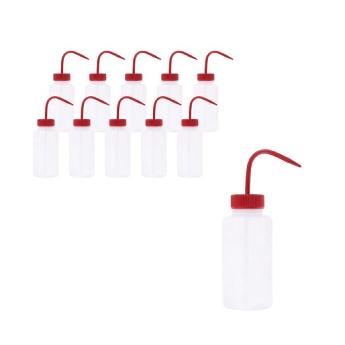 Borox Piset 500ml - Yıkama Şişesi Geniş Boyun Red 10pcs