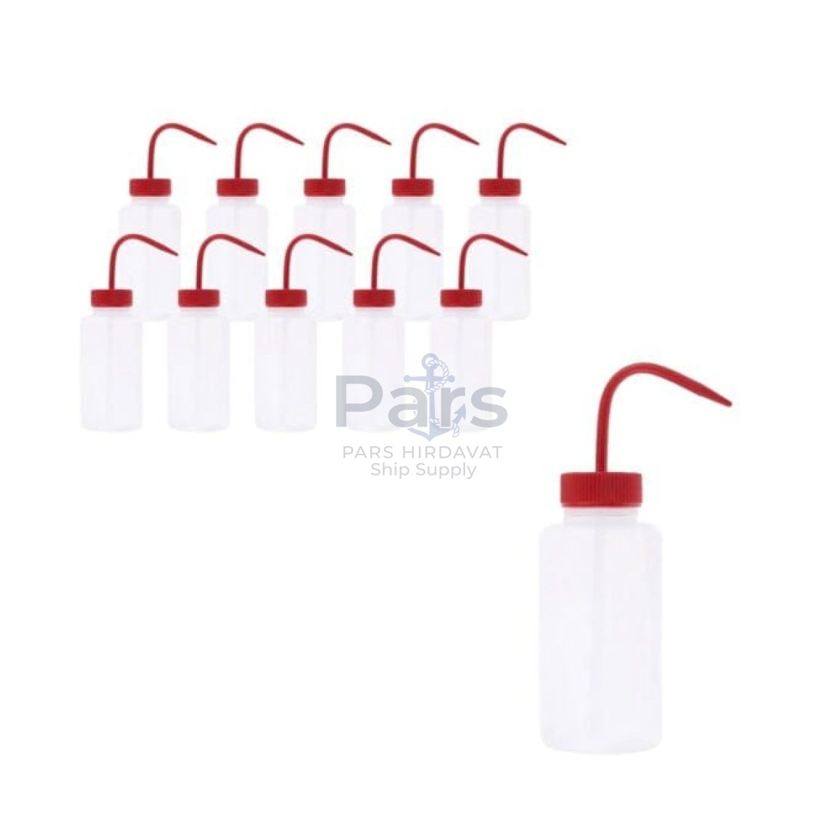 Borox Piset 500ml - Yıkama Şişesi Geniş Boyun Red 10pcs
