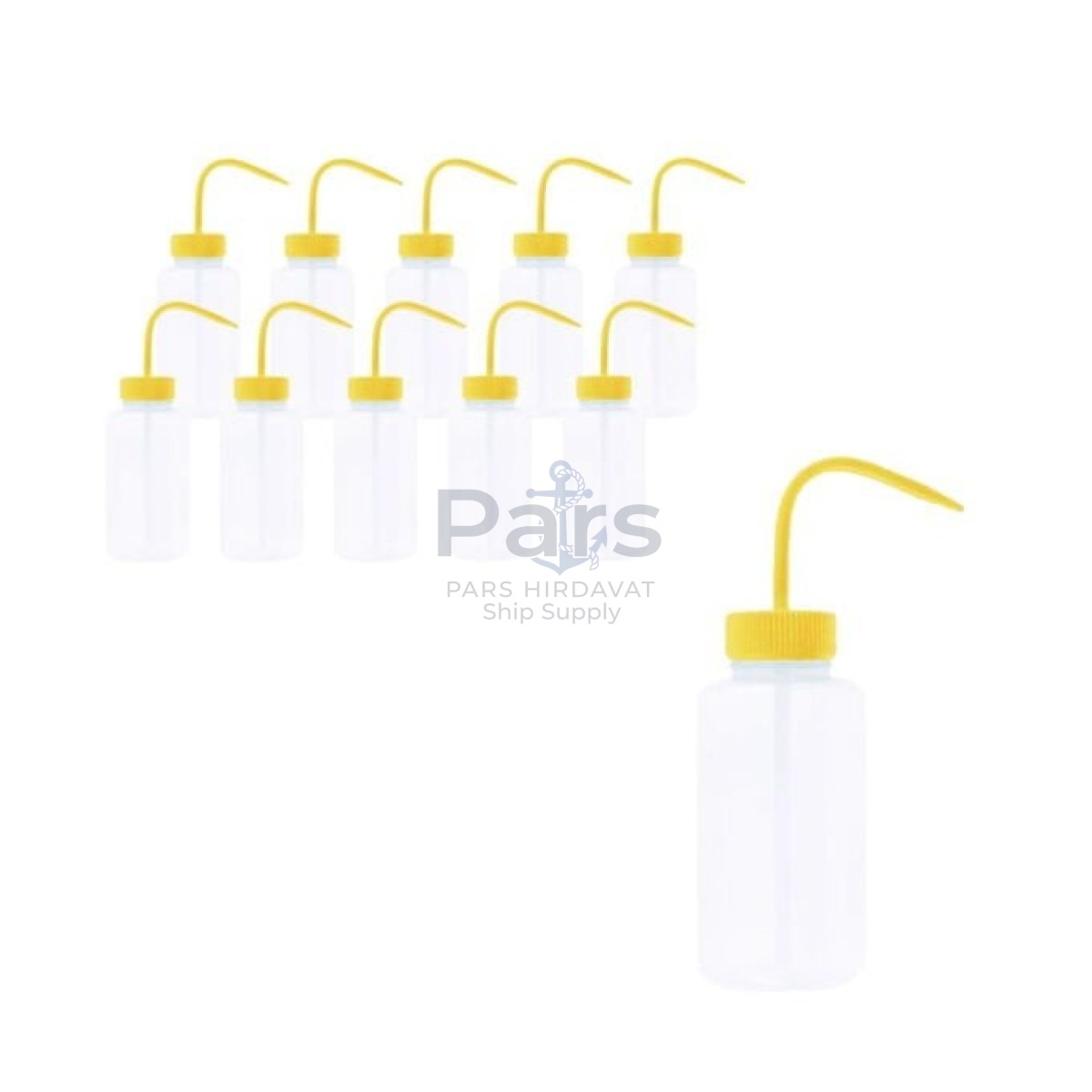 Borox Piset 500ml - Yıkama Şişesi - Geniş Boyun Yellow 10 pcs