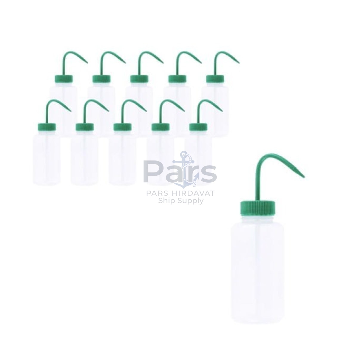 Borox Piset 500ml - Yıkama Şişesi - Geniş Boyun Green 10pcs