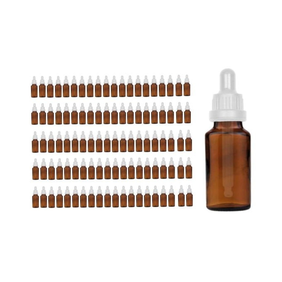 Borox Amber Damlatma Şişe 30ml - Damlalık Şişe Kapaklı 100lü