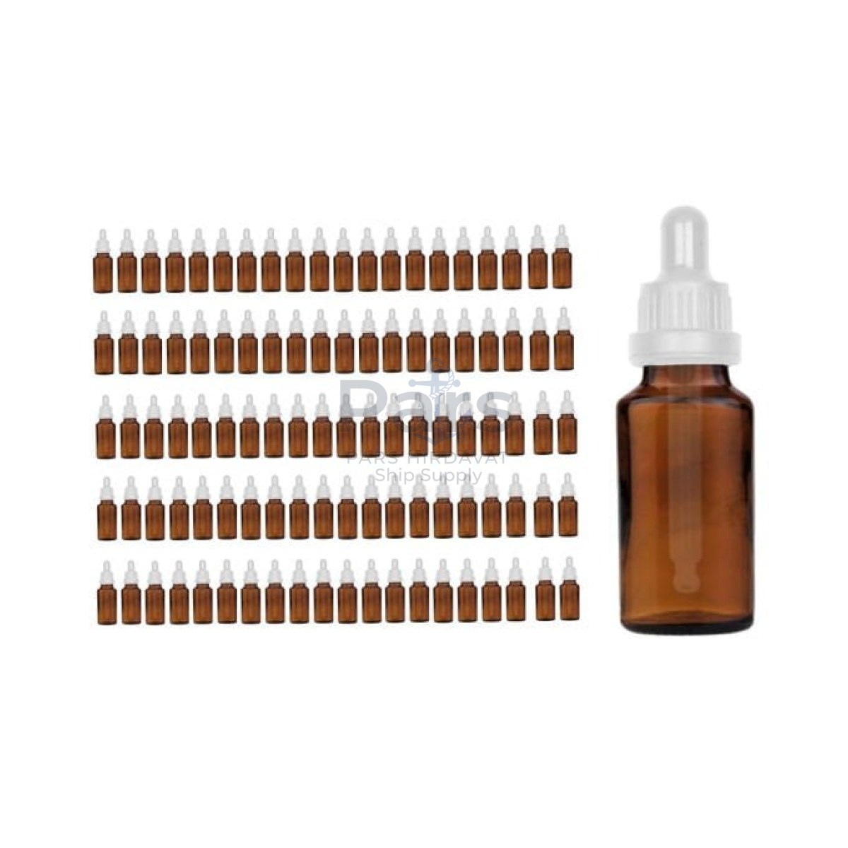 Borox Amber Damlatma Şişe 30ml - Damlalık Şişe Kapaklı 100lü