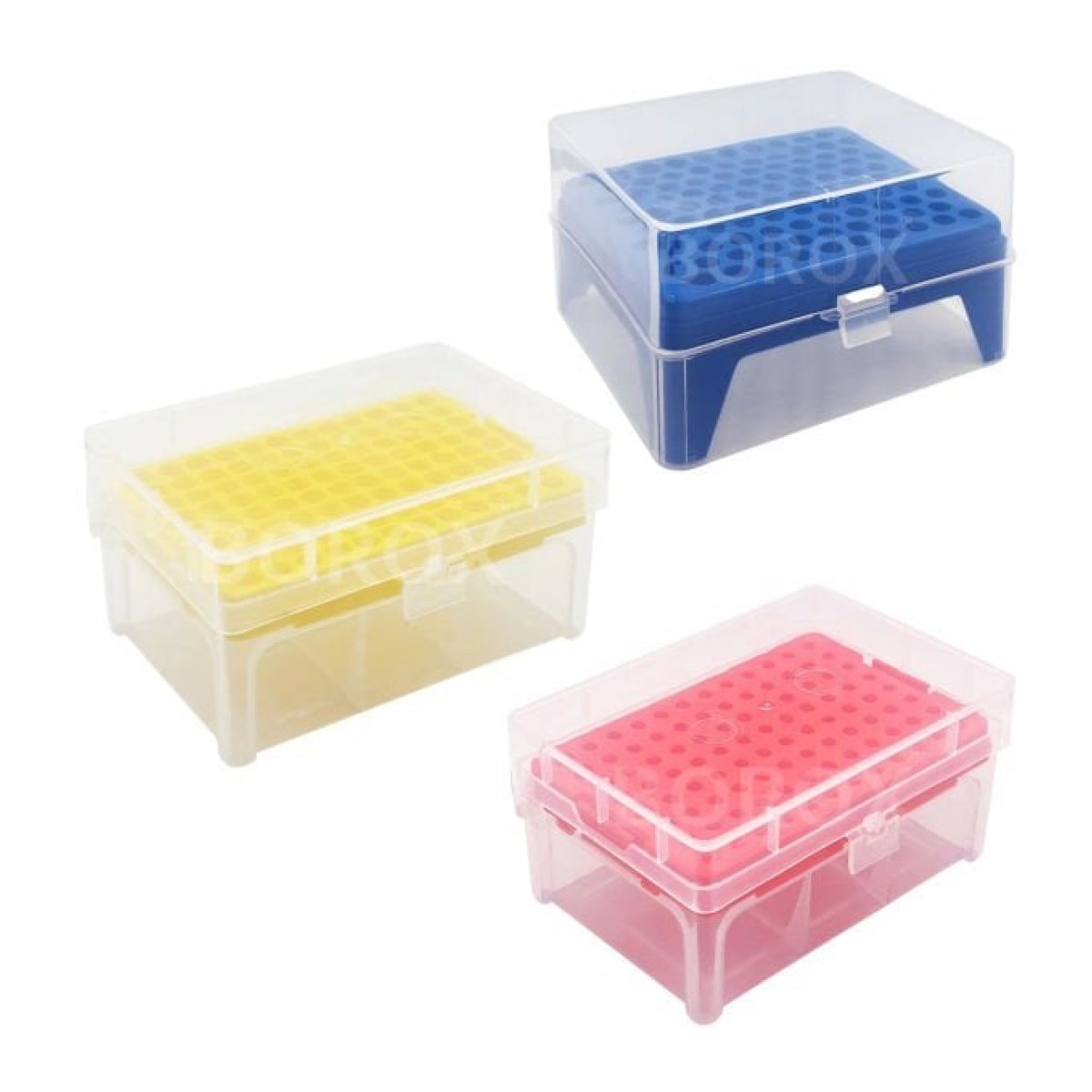 Borox Boş Pipet Ucu Kutusu 10-200-1000ul İçin - Mikropipet Tip Box - 3 Set / Paket