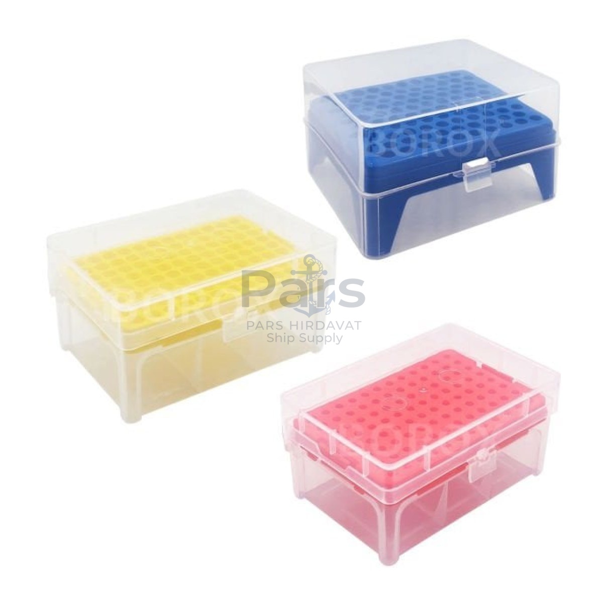 Borox Boş Pipet Ucu Kutusu 10-200-1000ul İçin - Mikropipet Tip Box - 3 Set / Paket