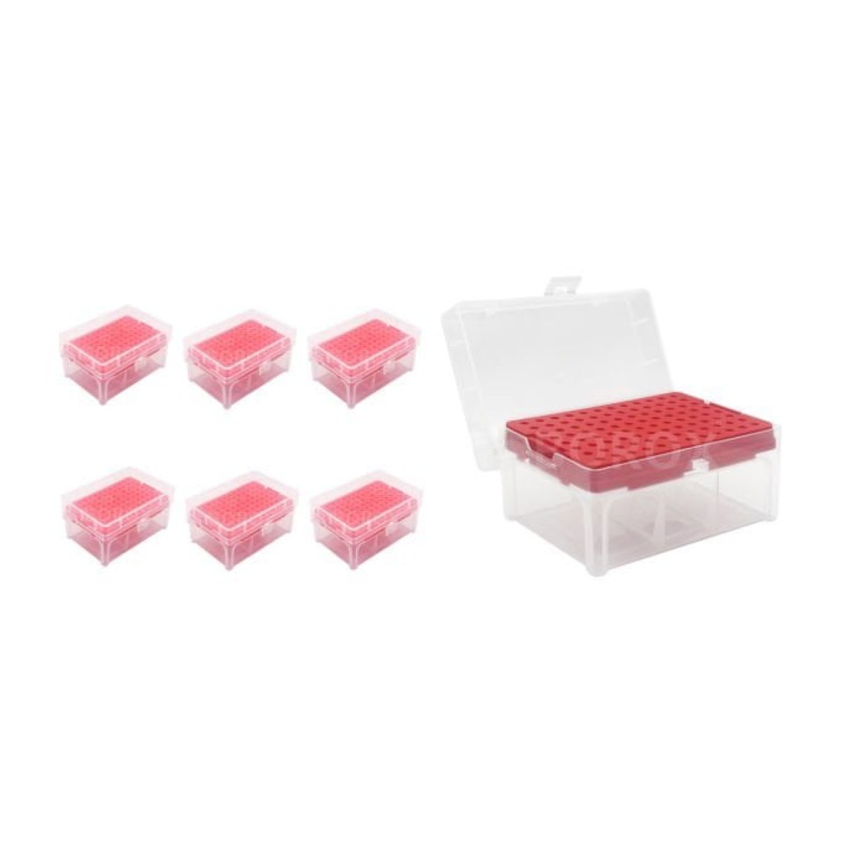 Borox Boş Pipet Ucu Kutusu 2-10ul İçin - Mikropipet Tip Box 96lı Rack - 6 pcs Toptan