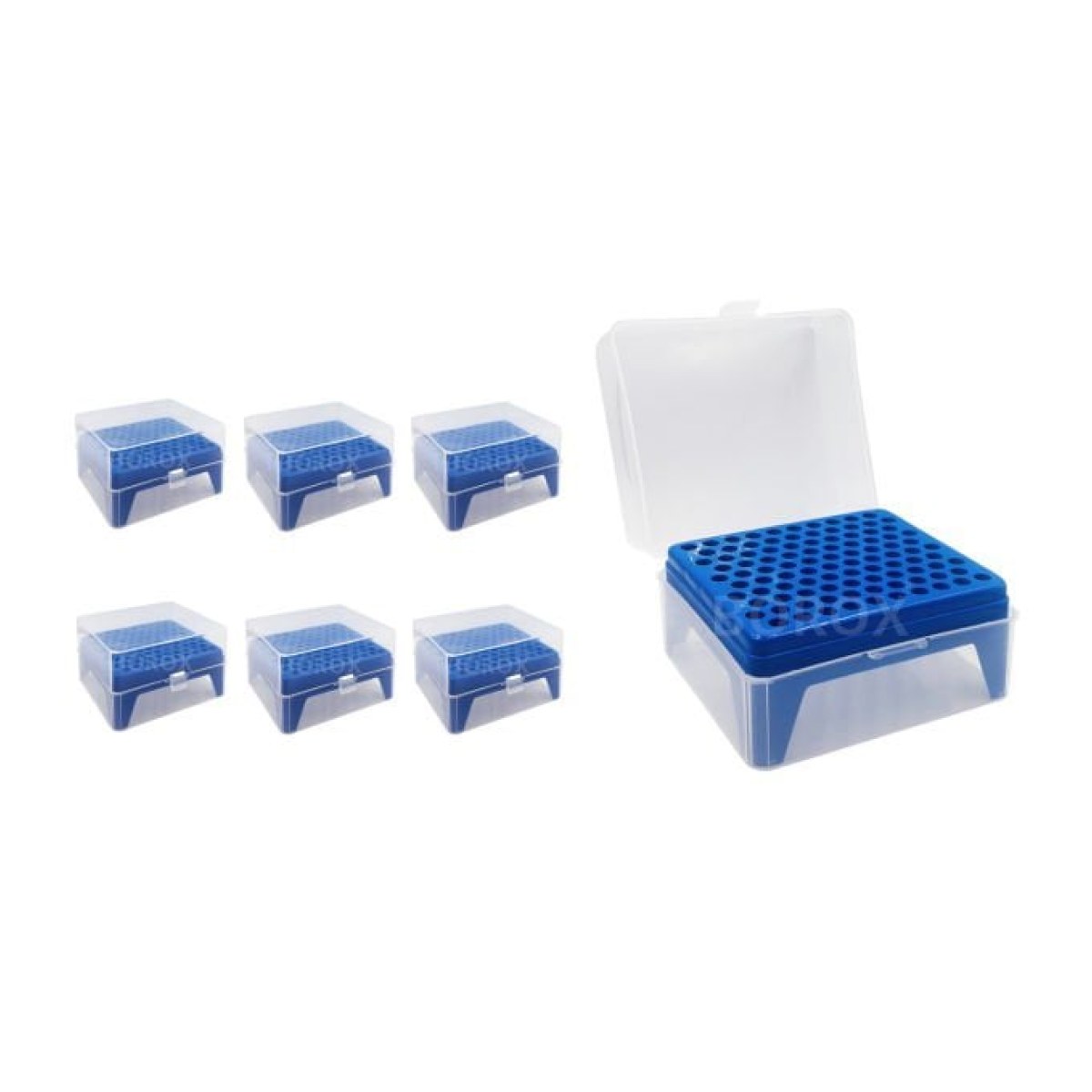 Borox Boş Pipet Ucu Kutusu 200-1000ul İçin - Mikropipet Tip Box 100lü Rack - 6 Adet Toptan
