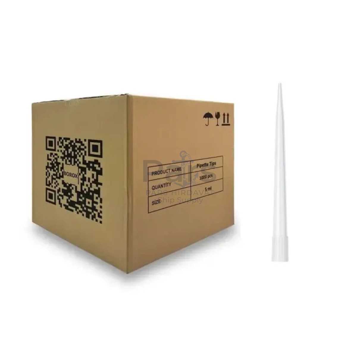 Borox Otomatik Pipet Ucu 5 ml Şeffaf - 1000 pcs/10 Kutu Toptan - 5000µl - CalPro S İçin