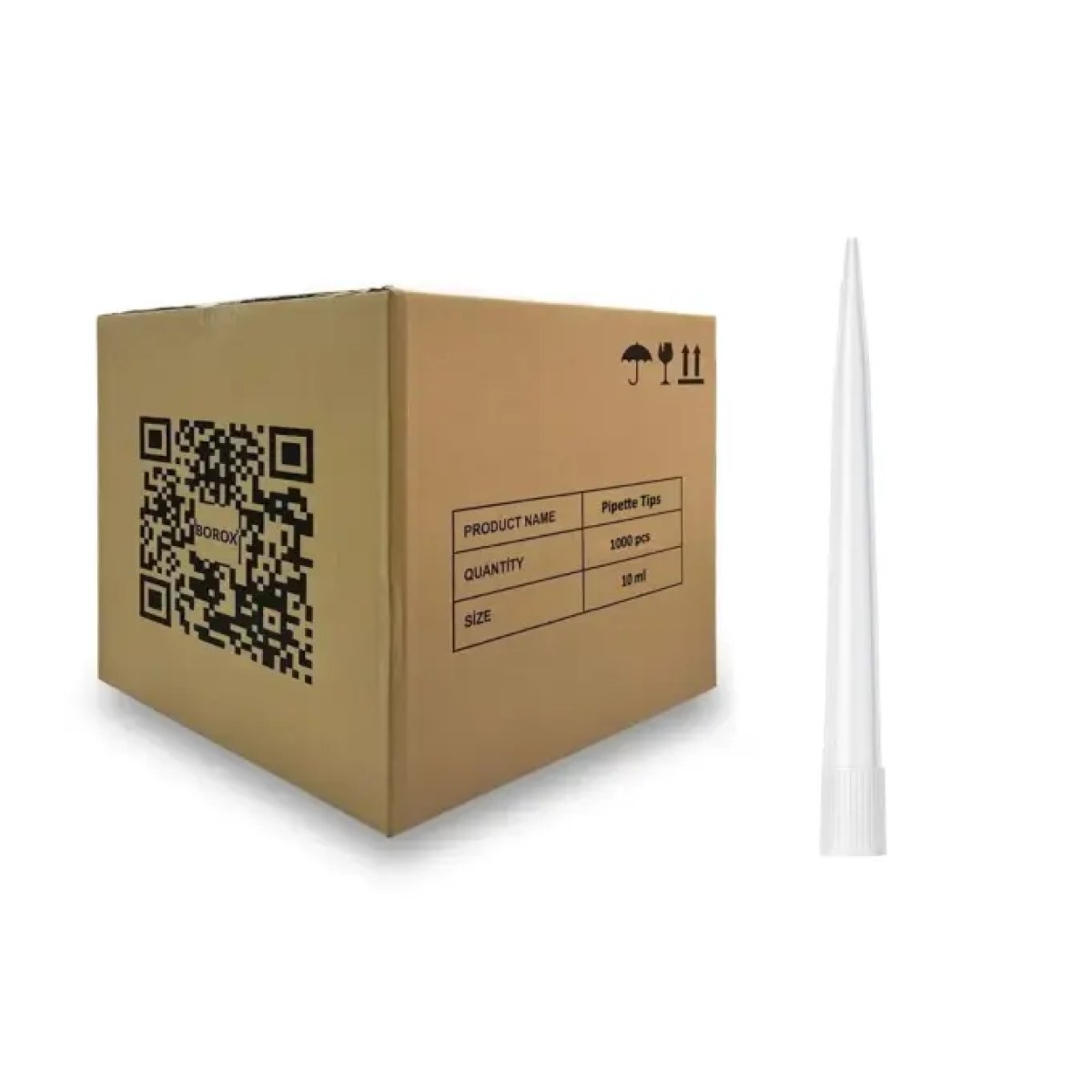 Borox Otomatik Pipet Ucu 10 ml - 1000 pcs/10 Kutu Toptan - 10000µl - CalPro ve CalPro-S İçin