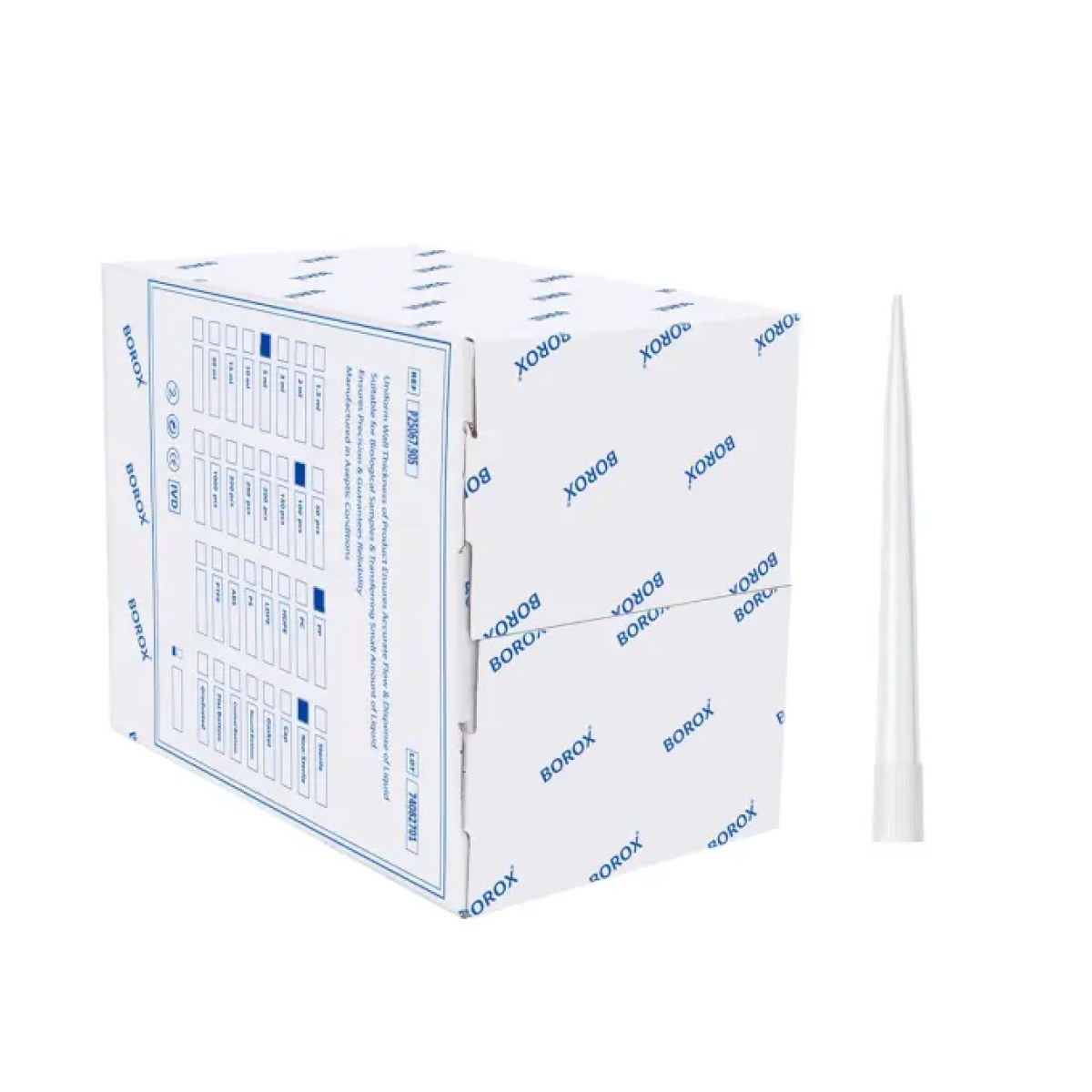 Borox Otomatik Pipet Ucu 5 ml Şeffaf - 100lü - 5000µl - CalPro S İçin