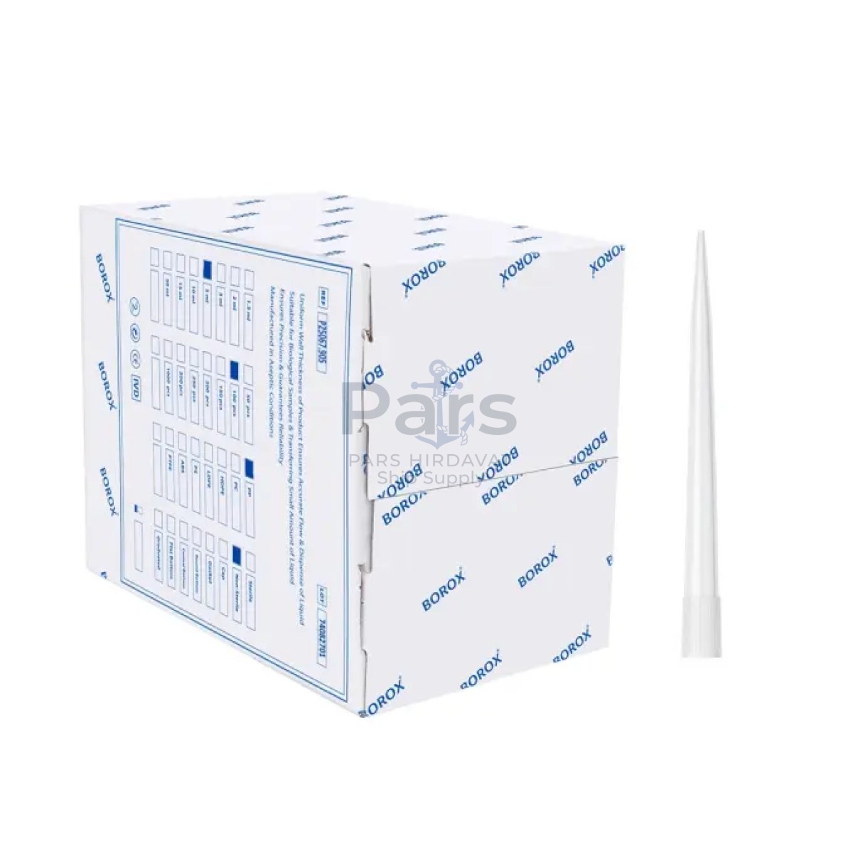 Borox Otomatik Pipet Ucu 5 ml Şeffaf - 100lü - 5000µl - CalPro S İçin