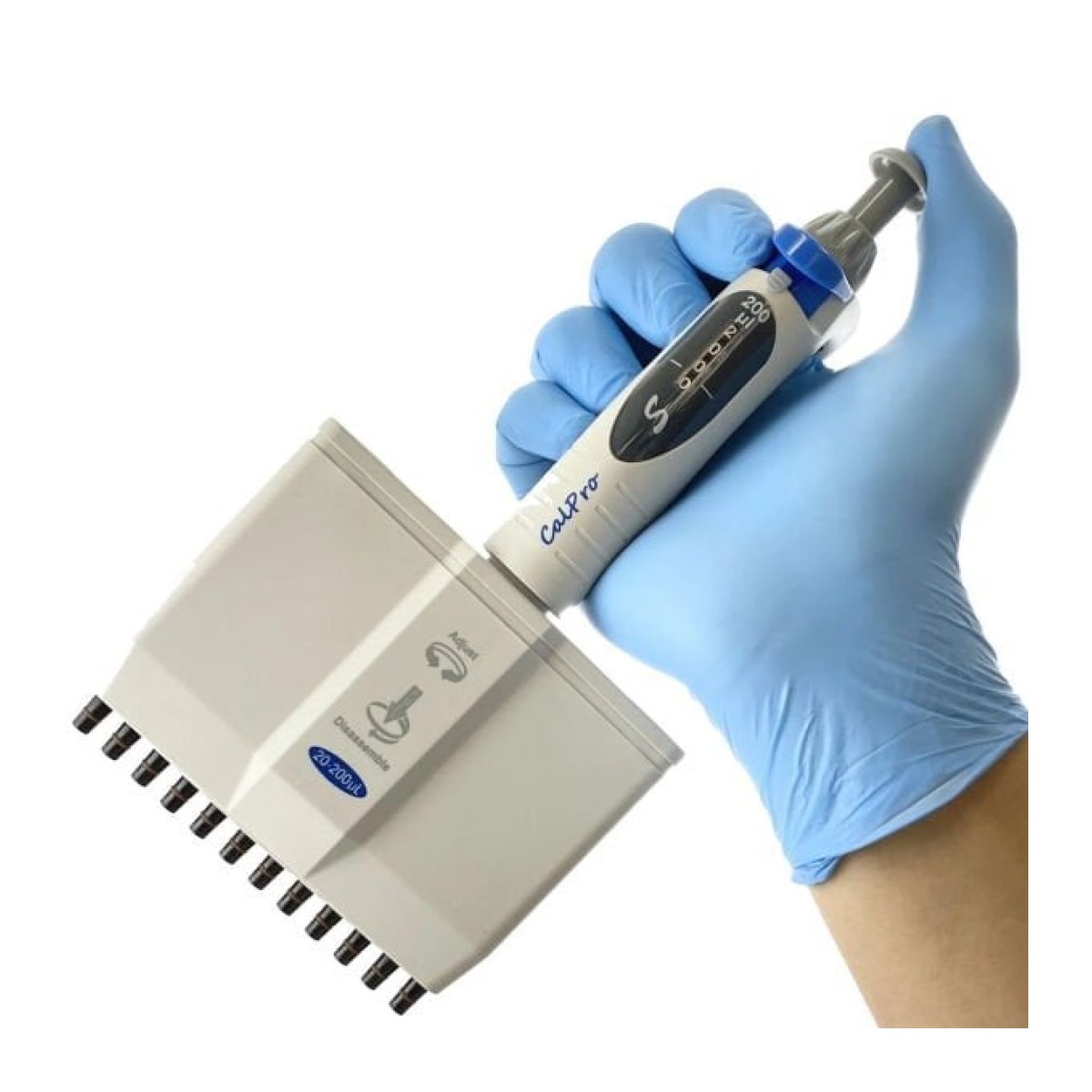 Borox Calpro-S Otomatik Pipet 12 Kanallı 20-200µl - Dijital Mikropipet