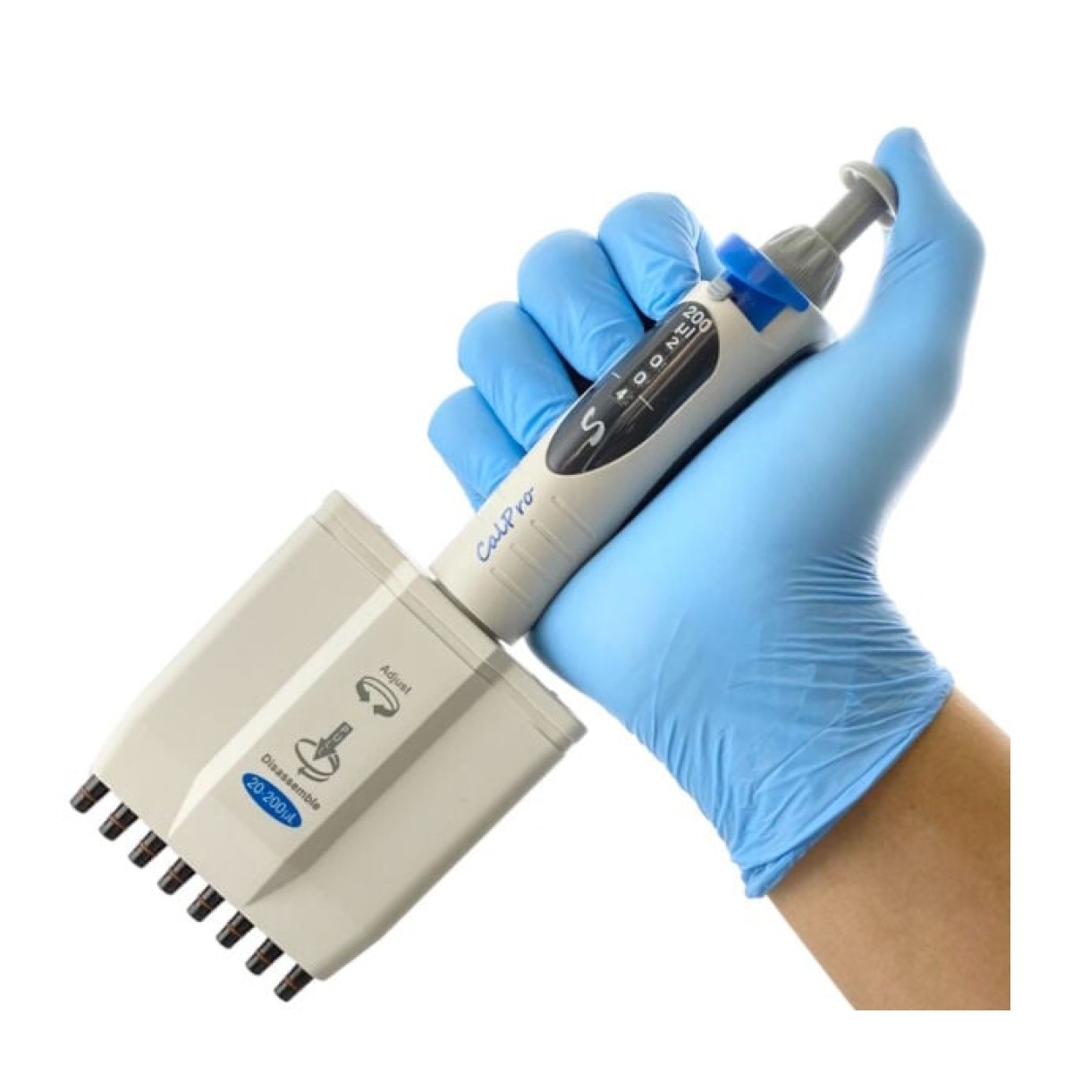Borox Calpro-S Otomatik Pipet 8 Kanallı 20-200µl - Dijital Mikropipet