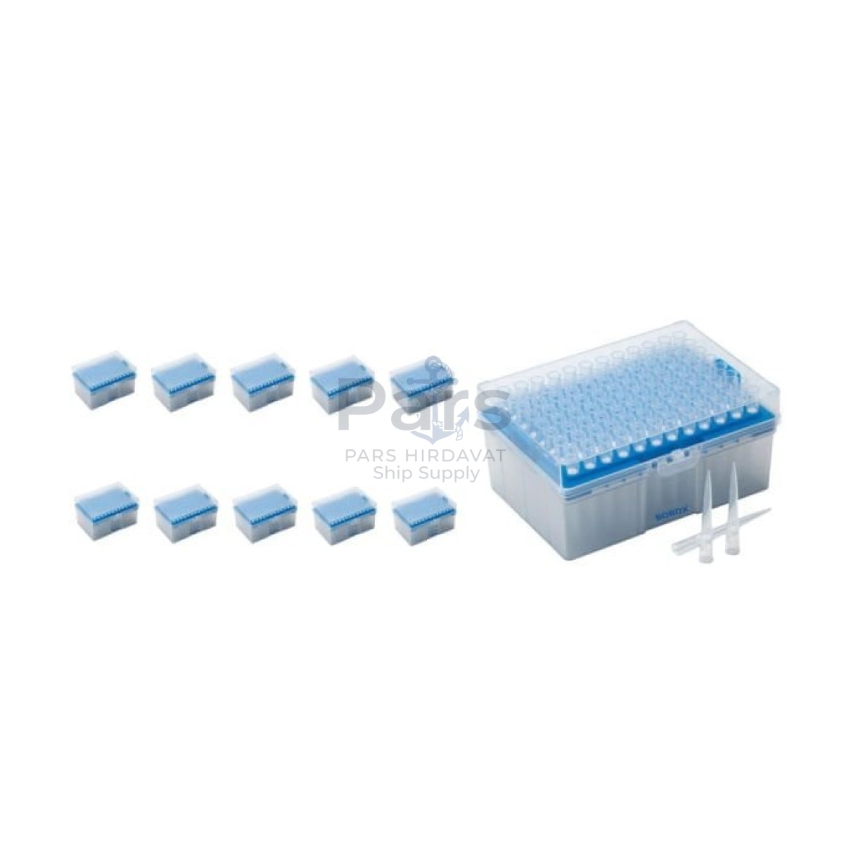 Borox Filtreli Pipet Ucu Steril 100 µl - Uzun Şeffaf 10 Paket Toptan