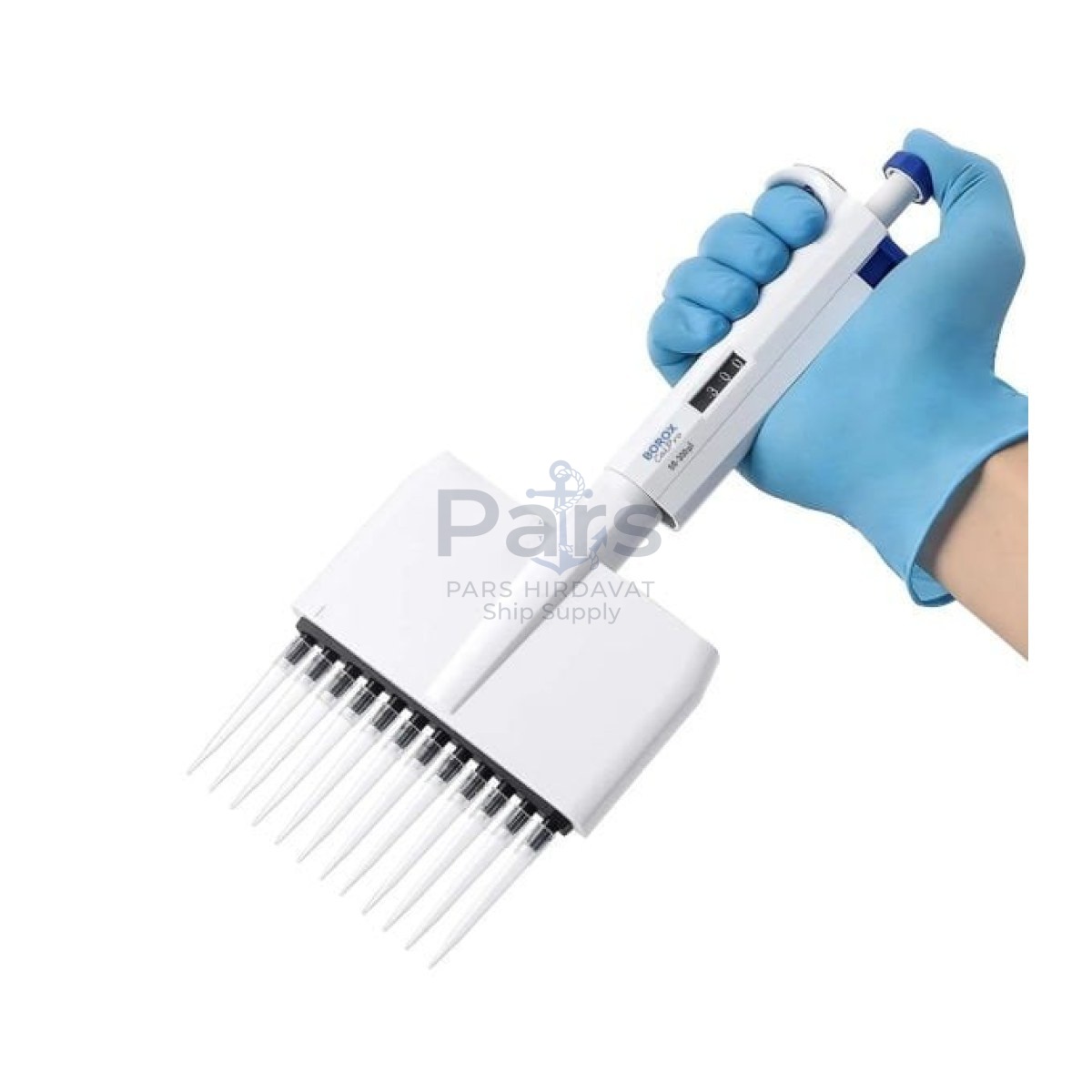 Borox Otomatik Pipet 12 Kanallı 50-300 µl Dijital Mikropipet