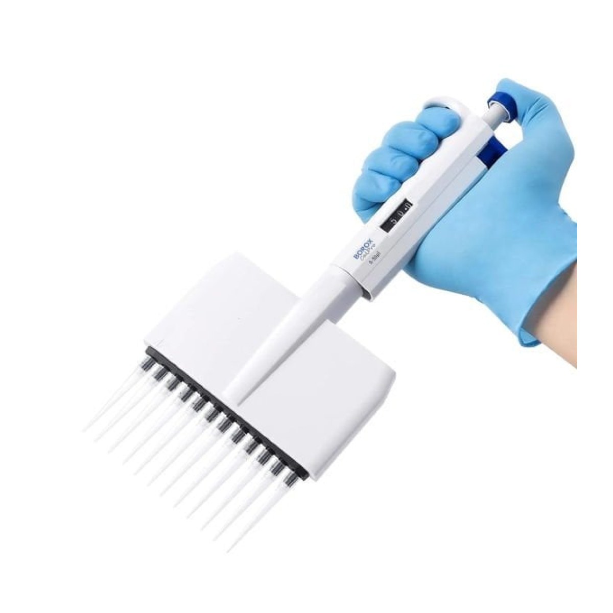 Borox Otomatik Pipet 12 Kanallı 5 - 50 µl Dijital Mikropipet