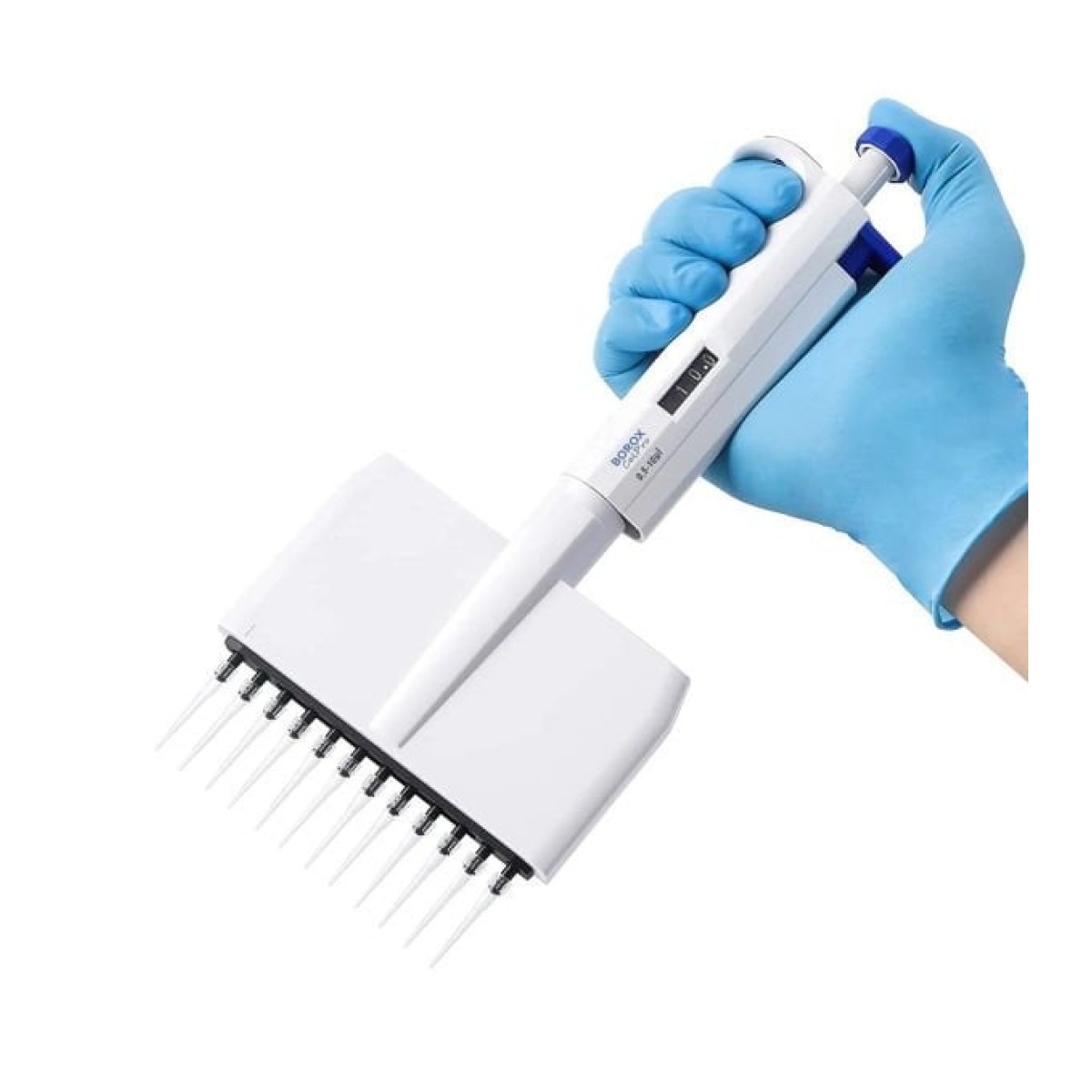 Borox Otomatik Pipet 12 Kanallı 0.5-10 µl Dijital Mikropipet