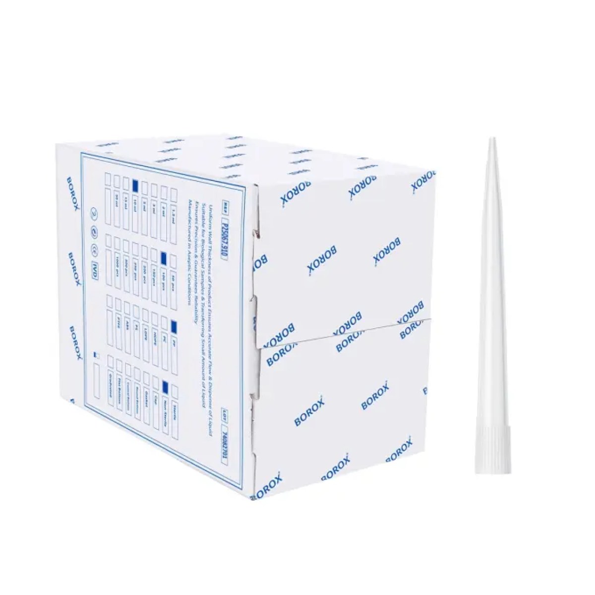 Borox Otomatik Pipet Ucu 10 ml - 100 pcs/Paket - 10000µl - CalPro ve CalPro-S İçin