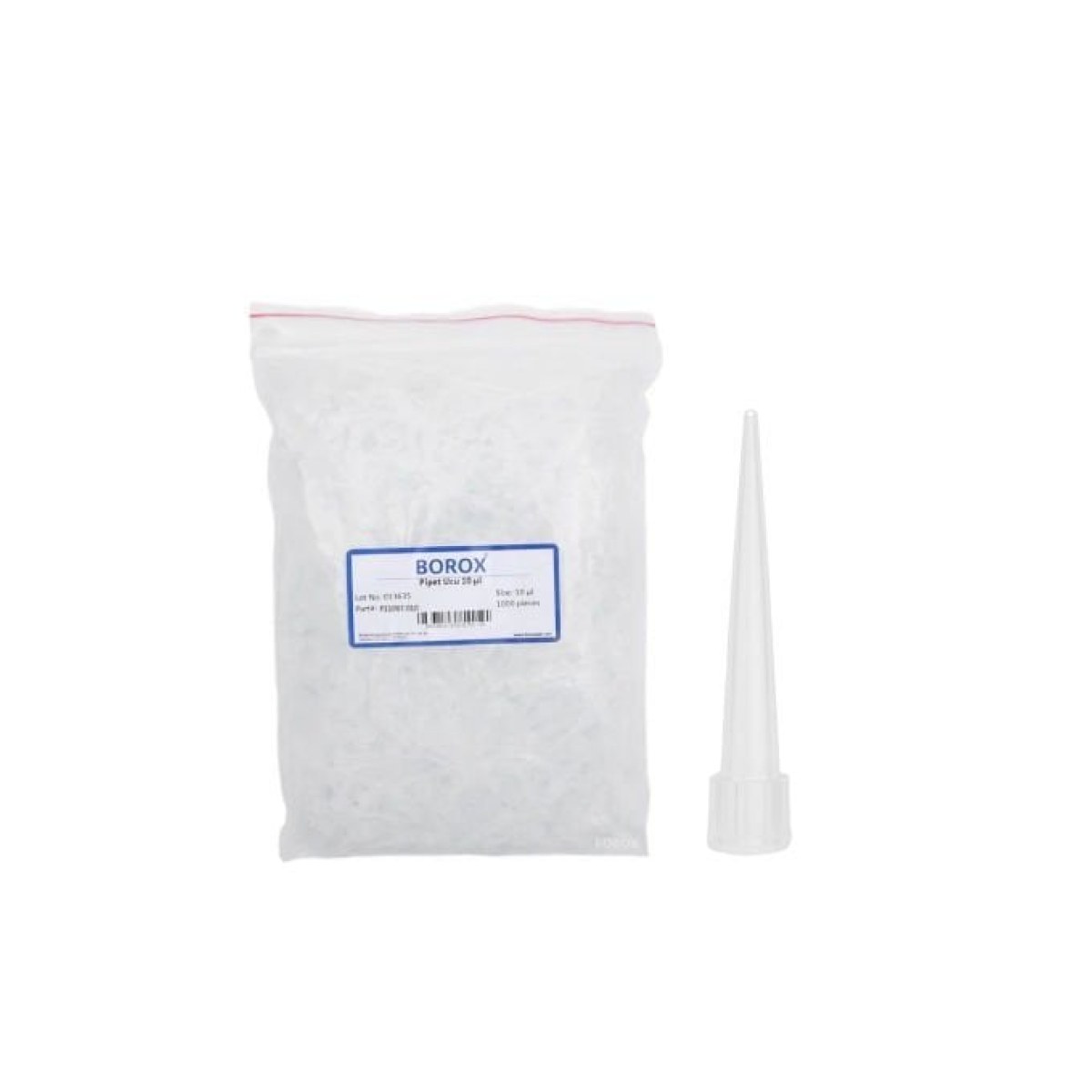 Borox Otomatik Pipet Ucu 10 µl Şeffaf - 1000 pcs - Paket