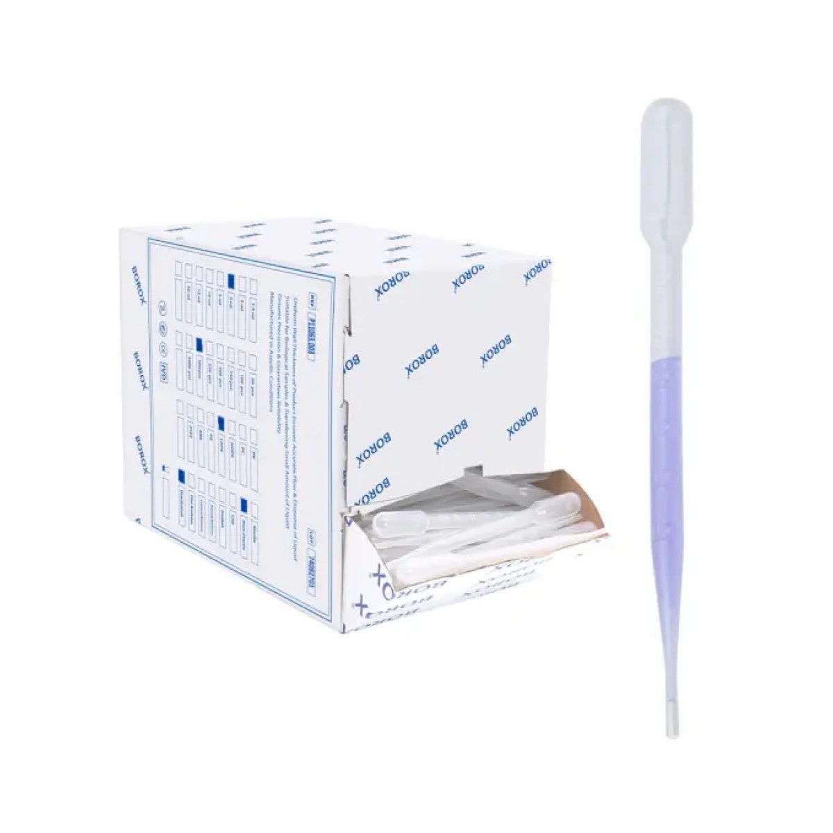 Borox Pastör Pipeti - Plastik Damlalık 0.5 - 3 ml - 500 pcs