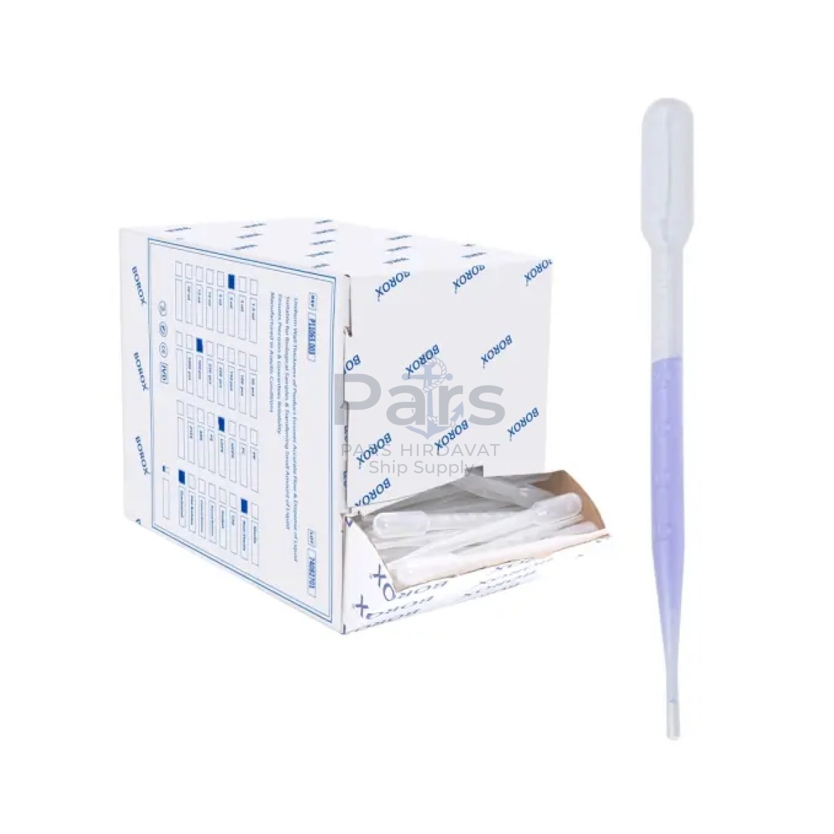 Borox Pastör Pipeti - Plastik Damlalık 0.5 - 3 ml - 500 pcs