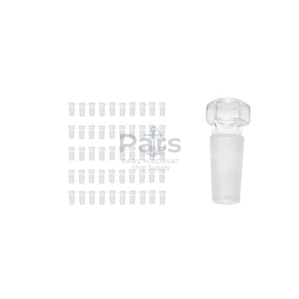 Borox Cam Tıpa 10/19 Şilif - Sızdırmaz Kapak - Altıgen Form - 50 pcs Toptan