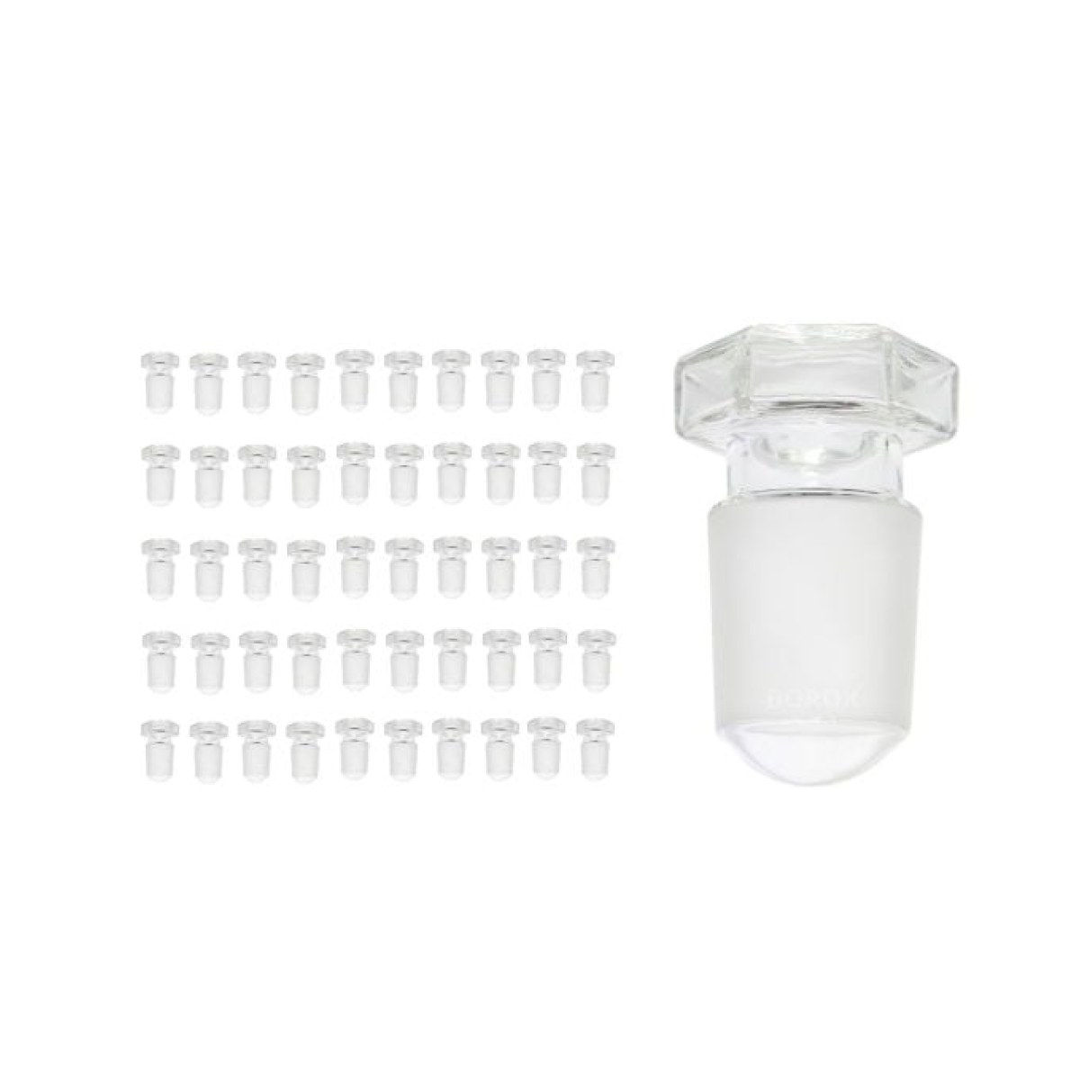 Borox Cam Tıpa 24/29 Şilif - Sızdırmaz Kapak - Altıgen Form - 50 pcs Toptan