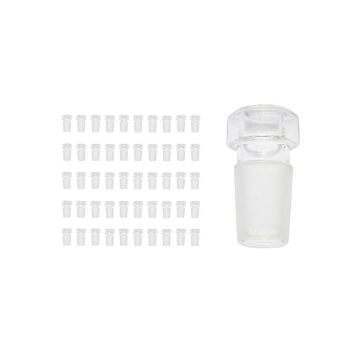 Borox Cam Tıpa 19/26 Şilif - Sızdırmaz Kapak - Altıgen Form - 50 pcs Toptan
