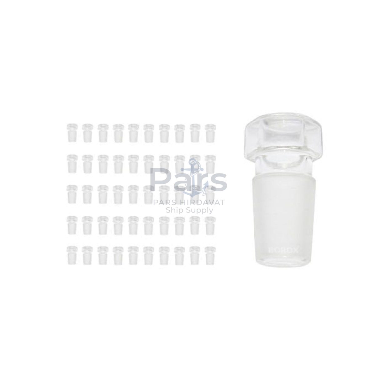 Borox Cam Tıpa 19/26 Şilif - Sızdırmaz Kapak - Altıgen Form - 50 pcs Toptan