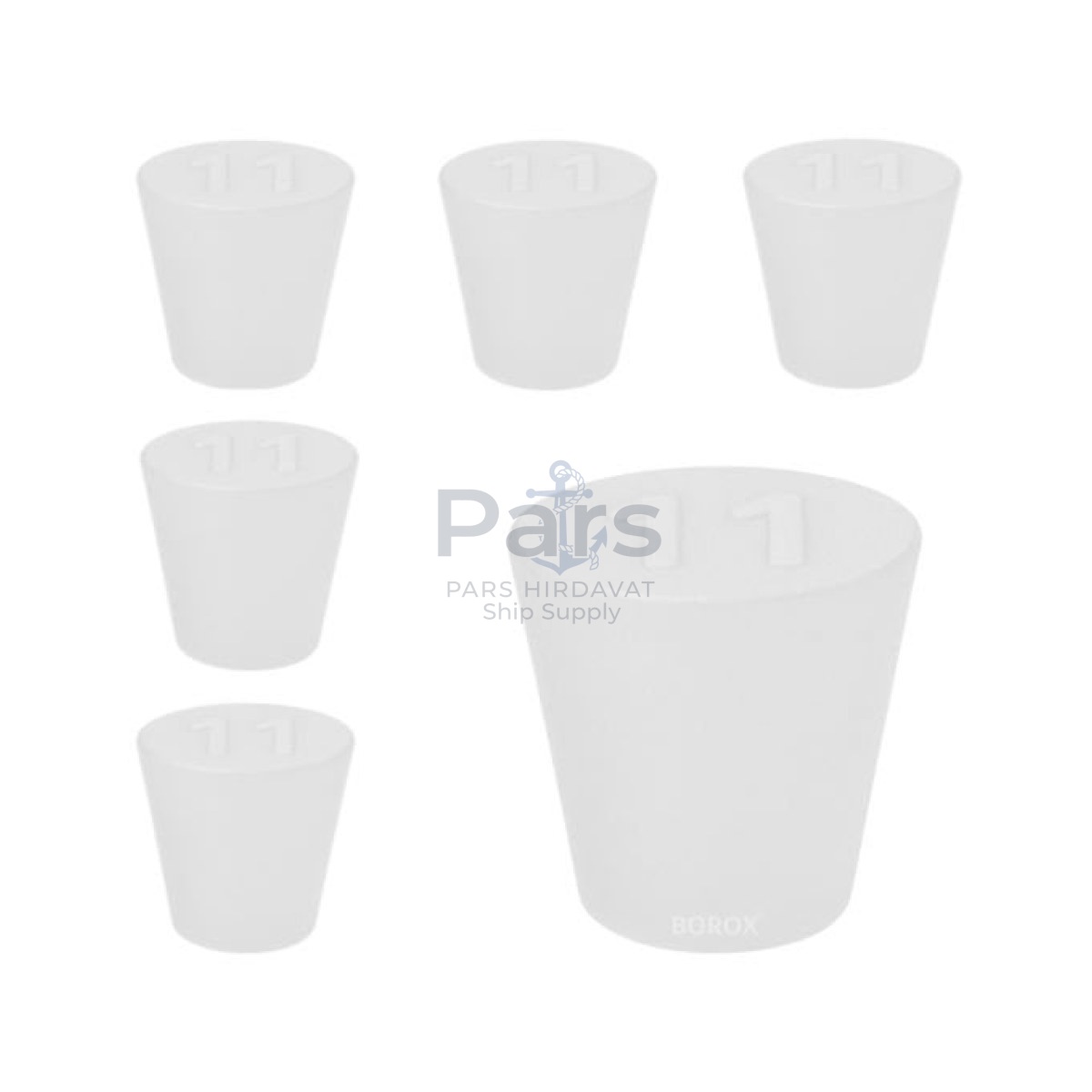 Borox Silikon Tıpa No 11 - 44x55x37mm - 5 Adet - Silicon Stopper Platin