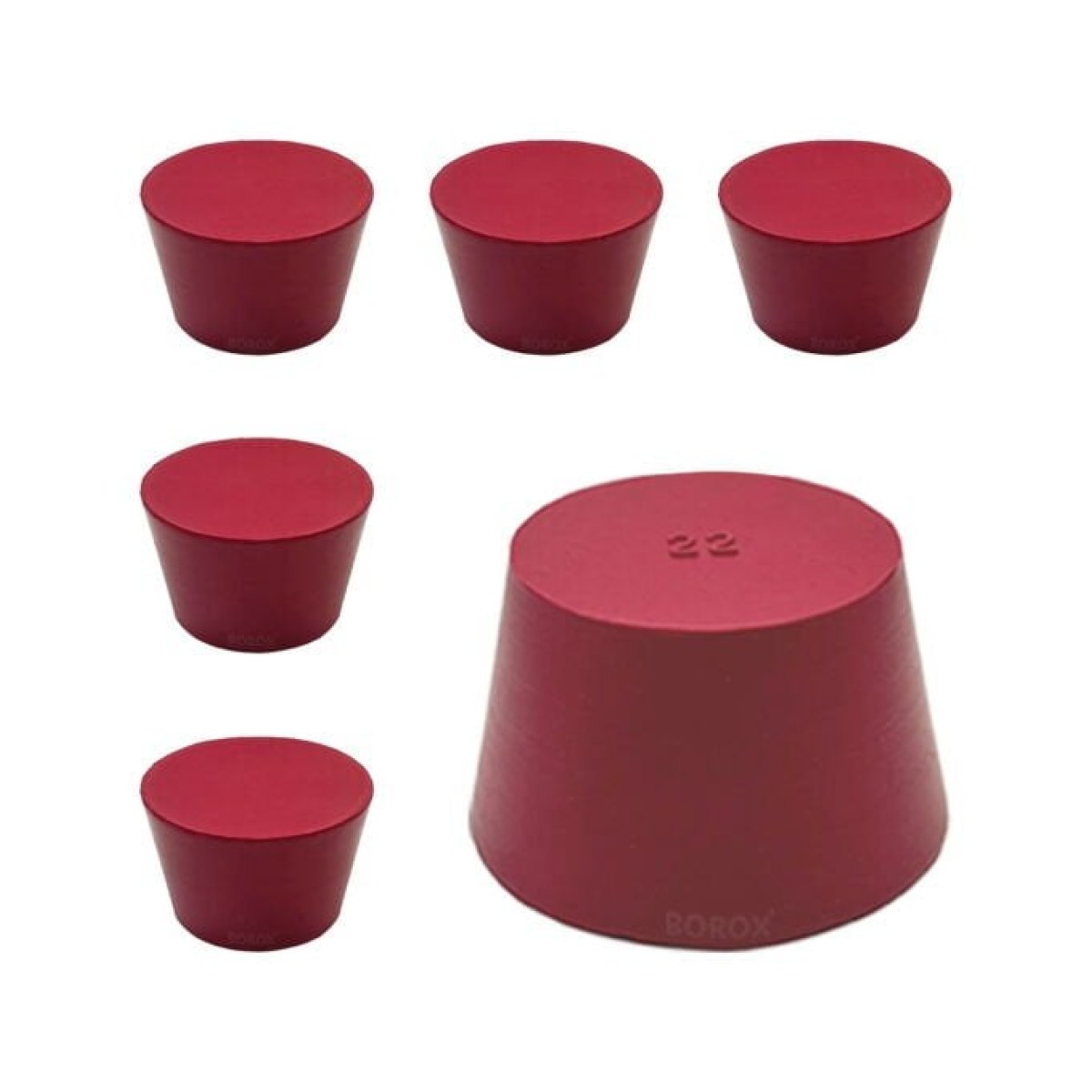 Borox Kauçuk Tıpa No 22 - 50x65x41mm NS 55/44 - 5Adet