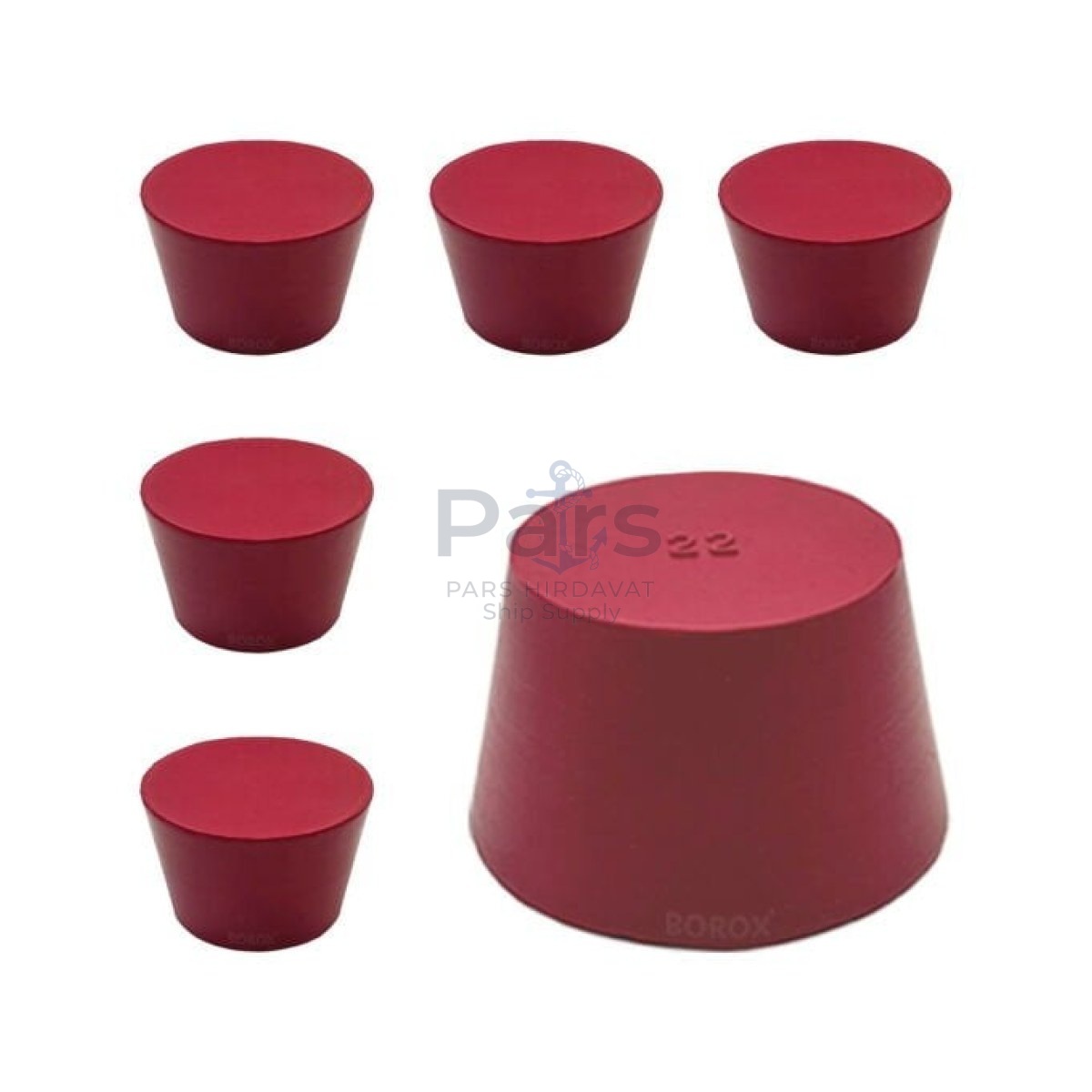 Borox Kauçuk Tıpa No 22 - 50x65x41mm NS 55/44 - 5pcs