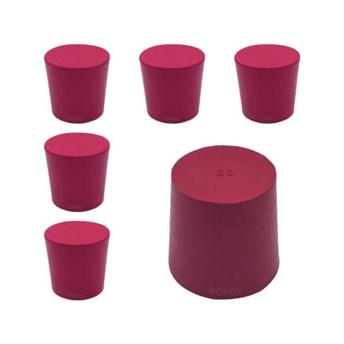 Borox Kauçuk Tıpa No 20 - 51x60x56,5mm NS 50/42 - 5pcs