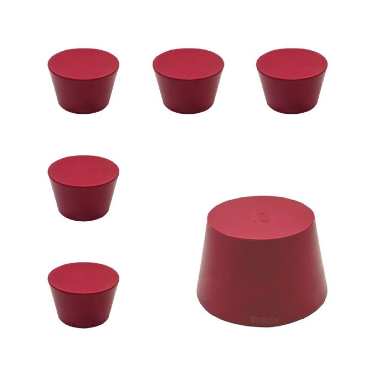 Borox Kauçuk Tıpa No 18 - 48x53,5x33,5mm - 5pcs