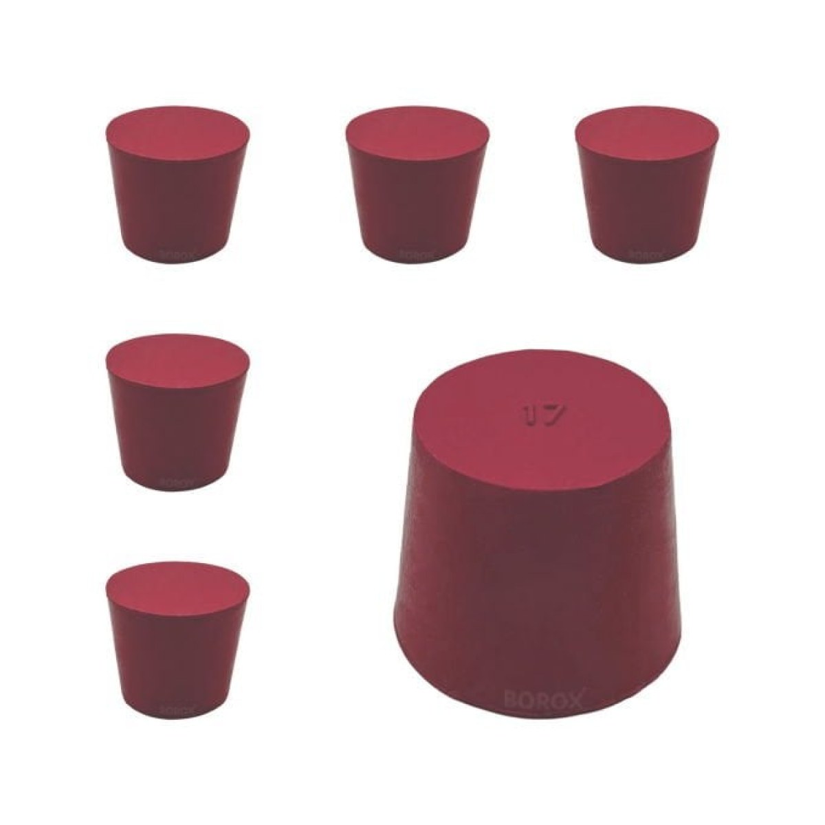 Borox Kauçuk Tıpa No 17 - 40x49,5x40,5mm NS 45/40 - 5Adet