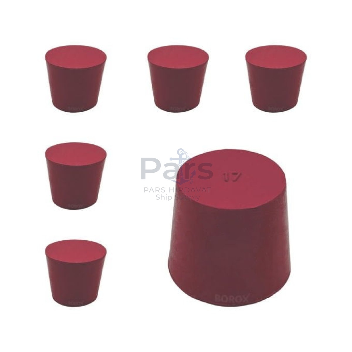 Borox Kauçuk Tıpa No 17 - 40x49,5x40,5mm NS 45/40 - 5pcs