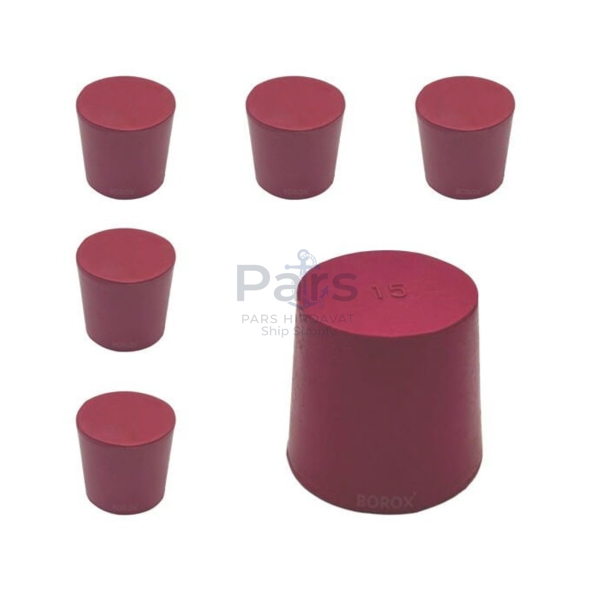 Borox Kauçuk Tıpa No 15 - 37x44x41mm NS 40/38 - 5pcs