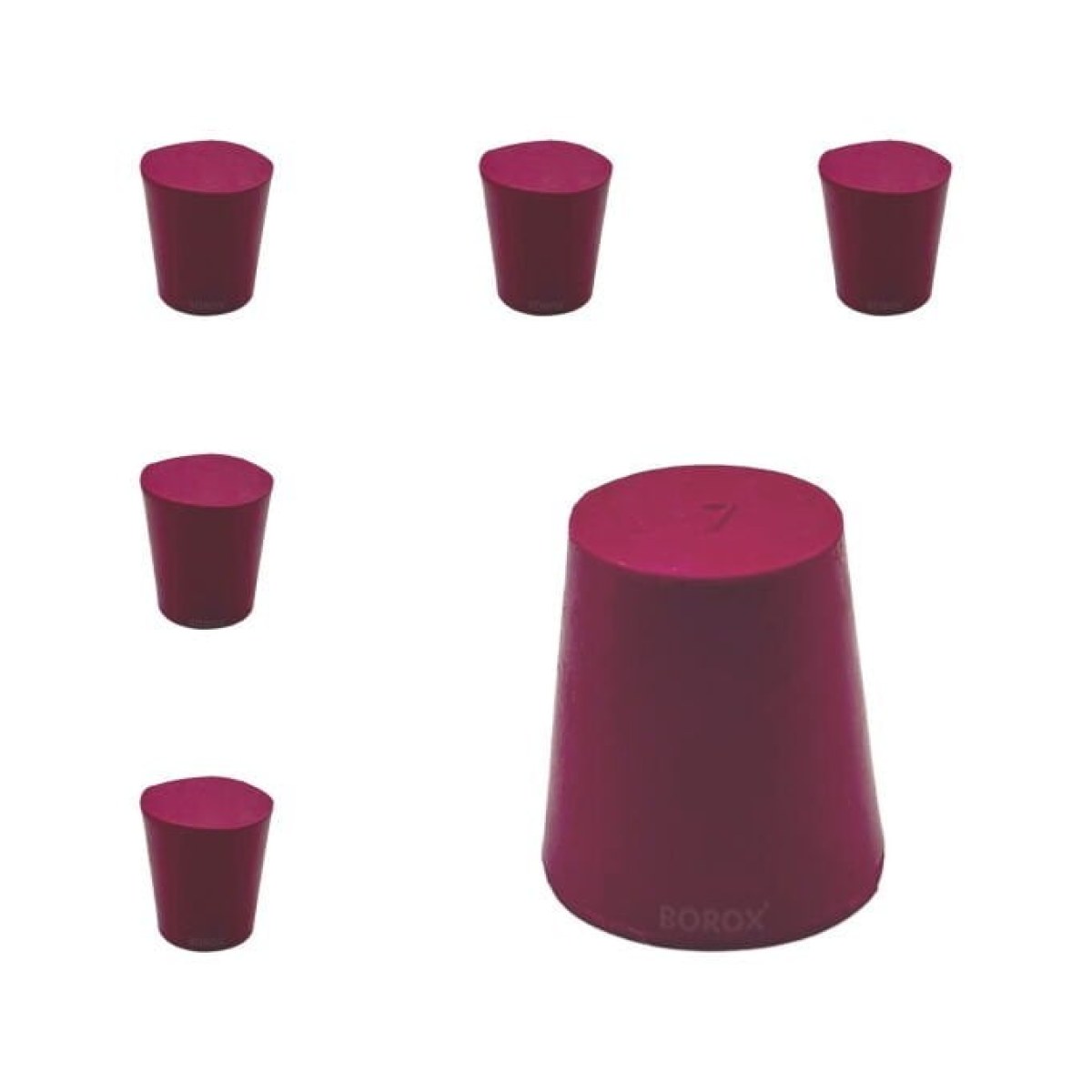 Borox Kauçuk Tıpa No 7 - 20x26x27,5mm NS 24/29 - 5pcs