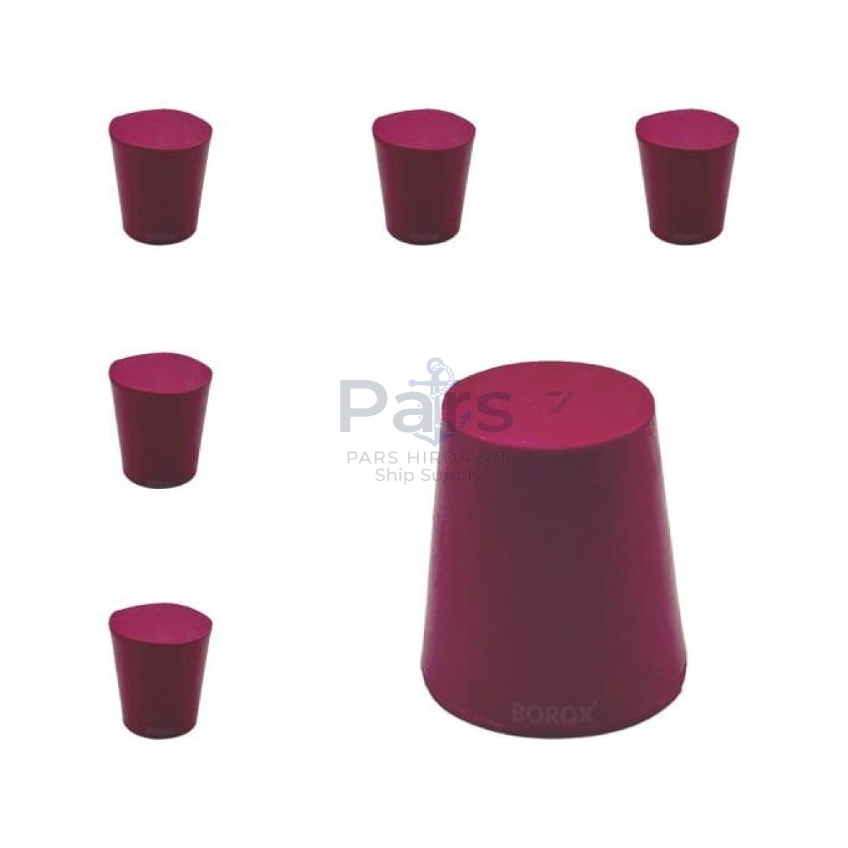 Borox Kauçuk Tıpa No 7 - 20x26x27,5mm NS 24/29 - 5pcs