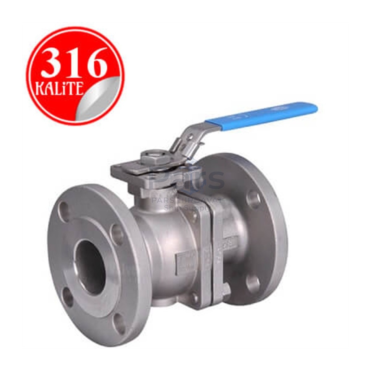 Stainless Steel 316 Kalite 2 Parçalı Flangelı Vana - 1¼" (DN32)