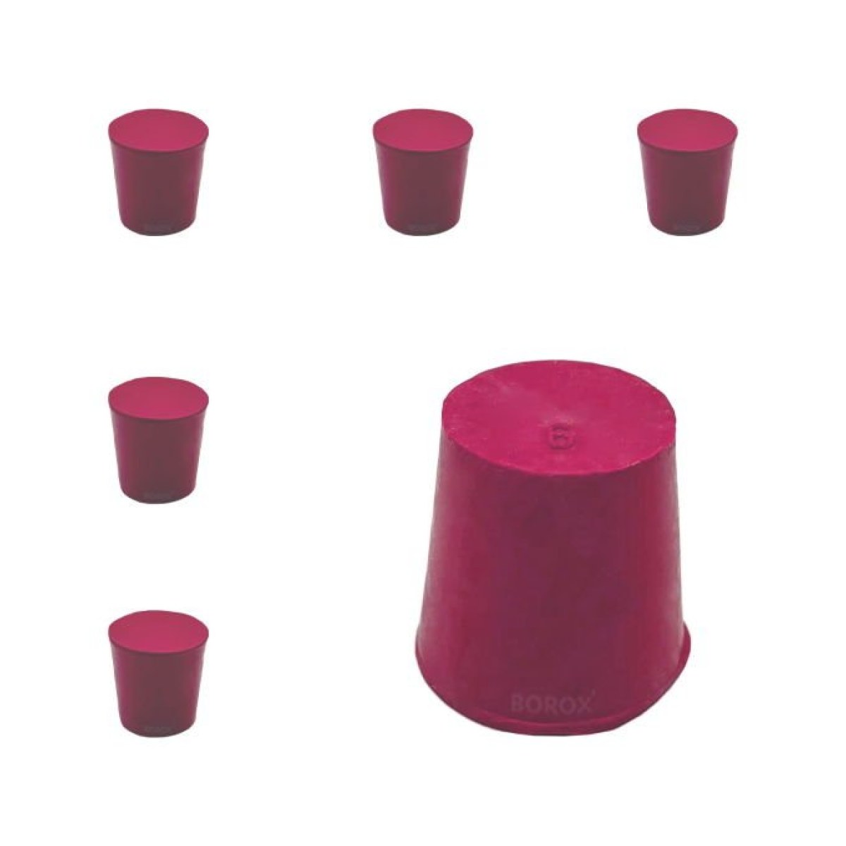 Borox Kauçuk Tıpa No 6 - 20x24,5x24mm - 5pcs