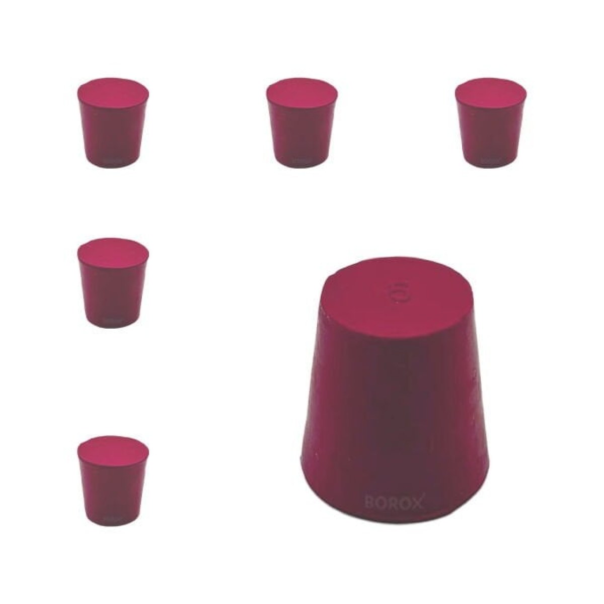 Borox Kauçuk Tıpa No 5 - 17,5x22,5x23mm - 5Adet