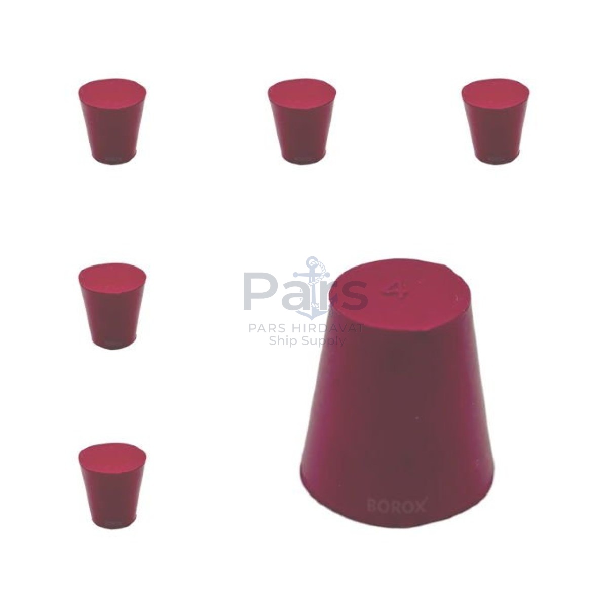 Borox Kauçuk Tıpa No 4 - 15x21x22mm NS 19/26 - 5pcs