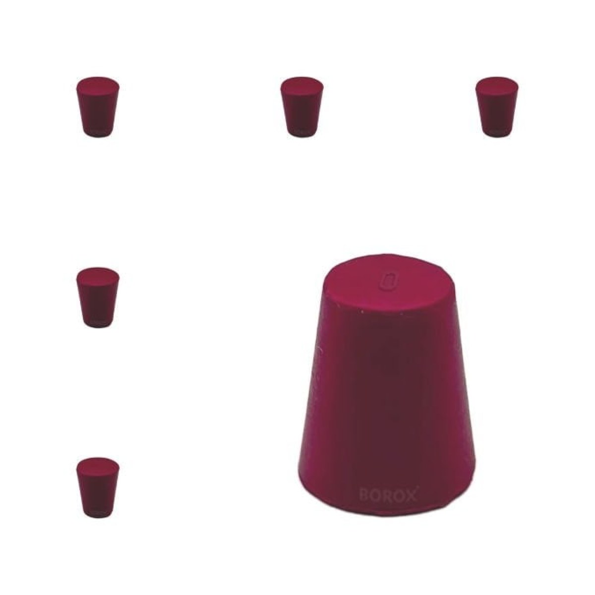 Borox Kauçuk Tıpa No 0 - 9x13x15,5mm NS 10/19 - 5pcs
