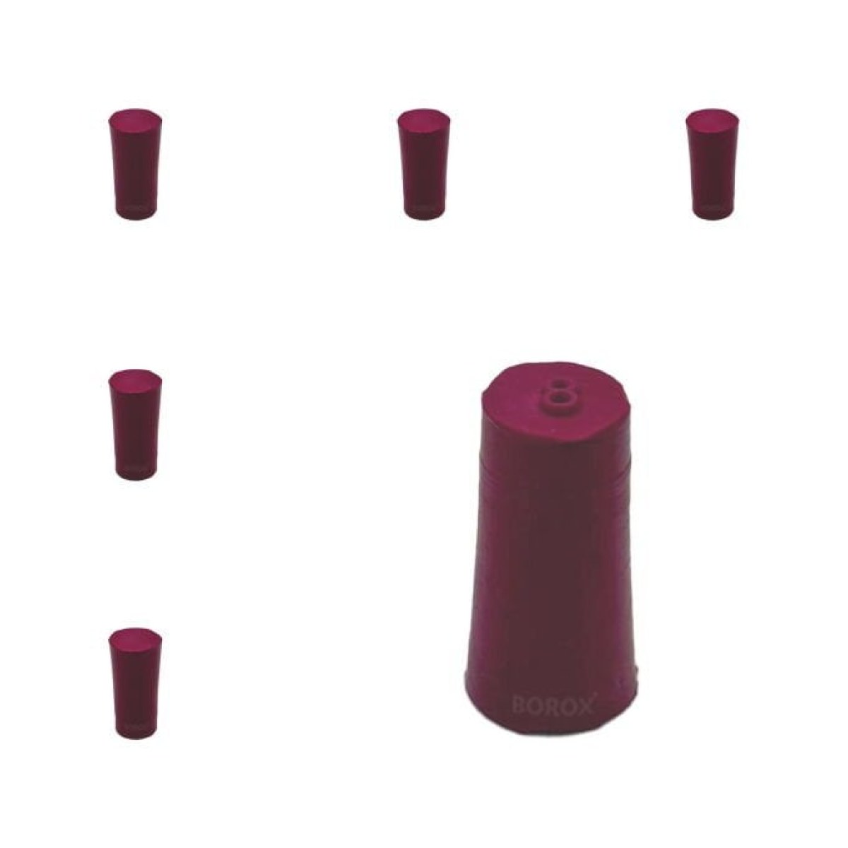 Borox Kauçuk Tıpa No 00 - 8x10,5x20mm NS 10/15 - 5pcs