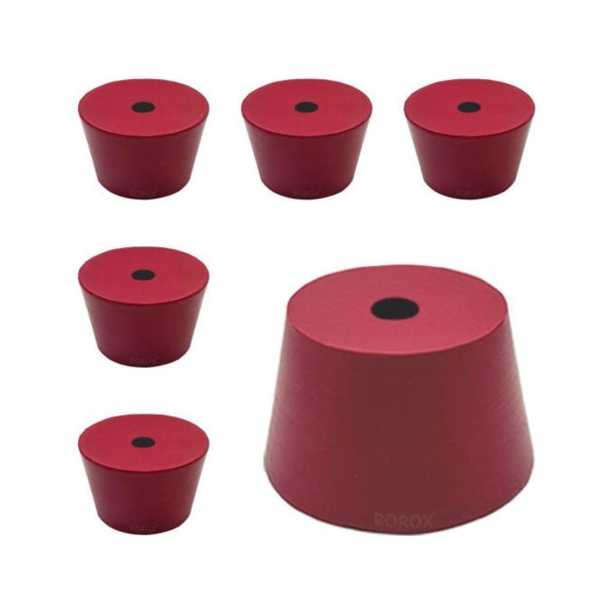 Borox Kauçuk Tıpa Delikli No 22 - 50x65x41mm NS 55/44 - 5Adet
