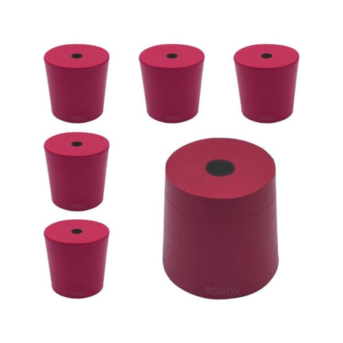 Borox Kauçuk Tıpa Delikli No 20 - 51x60x56,5mm NS 50/42 - 5Adet