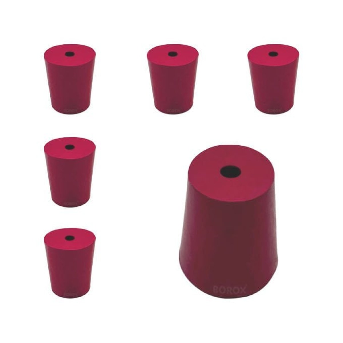 Borox Kauçuk Tıpa Delikli No 14 - 31,5x41x43mm - 5Adet