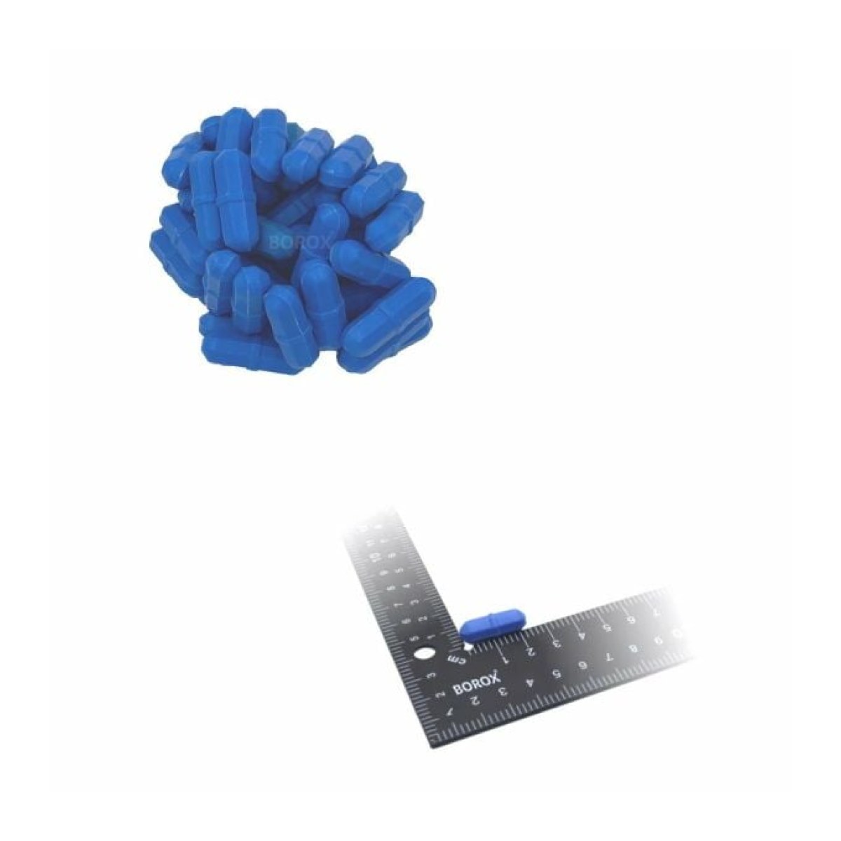 Manyetik Balık 8x25 mm - Mavi Teflon Karıştırıcı Halkalı - 50 Adet Toptan